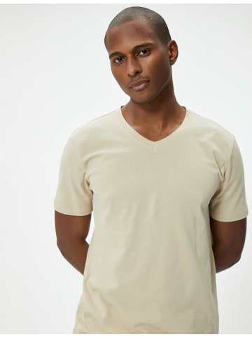 KOTON T-shirt in Beige