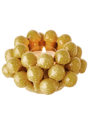 Butlers Teelichthalter ENCHANTED FOREST Pilze in Gelb