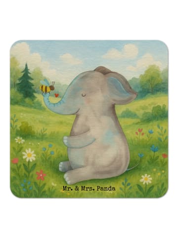 Mr. & Mrs. Panda Tischuntersetzer Elefant Biene Design ohne Spruch in Weiß