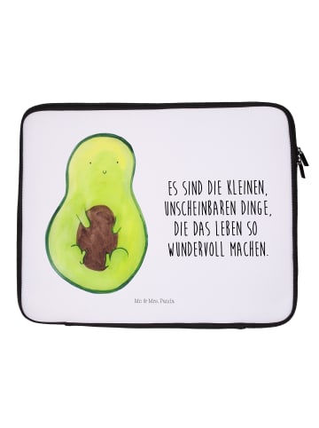 Mr. & Mrs. Panda Notebook Tasche Avocado Kern mit Spruch in Weiß