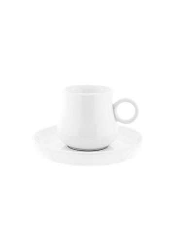 Mulex Mulex 12 Teiliges Set Mokkatassen mit Untertasse aus Porzellan in Weiß