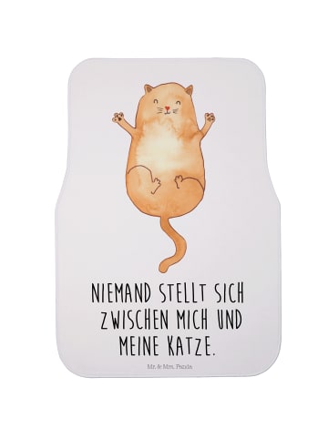 Mr. & Mrs. Panda Autoteppich Katze Umarmen mit Spruch in Weiß