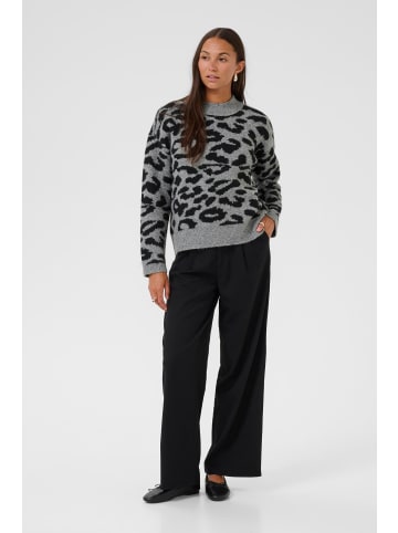 Kaffe Strickpullover KAsandra Baggy fit in LGM/Black Leopard