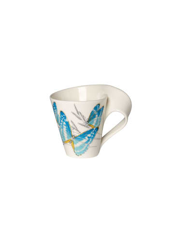 Villeroy & Boch Becher mit Henkel NewWave Caffè in 300 ml in weiß-blau