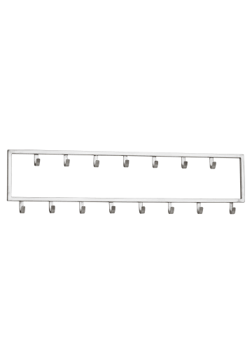 FineBuy Wandgarderobe in Silber / Metall / 80x4x20