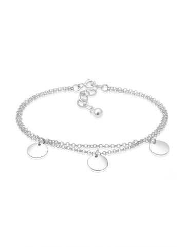 Elli Armband 925 Sterling Silber Geo, Kreis, Plättchen in Silber