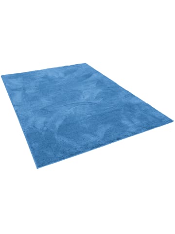 Pergamon Super Soft Kinder Hochflor Teppich Silky Kids in Blau