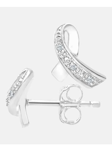 Diamant L'éternel Ohrstecker aus 375 Weißgold mit Diamant