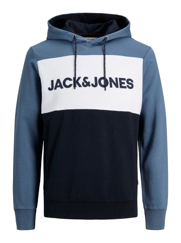 Jack & Jones Sweatshirt 'Logo Blocking' in China Blue REG