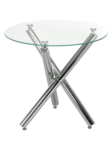 HOMCOM Esstisch-80L x 80B x 74H cm-Transparent