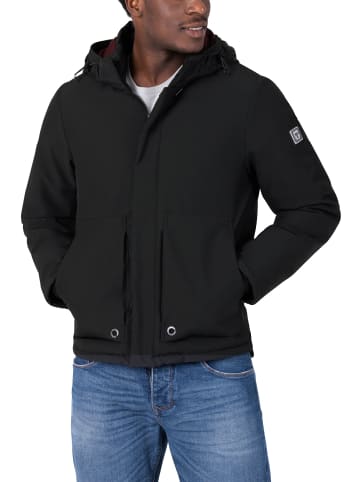 Timezone Softshell-Jacke wasserabweisend abnehmbare Kapuze in Schwarz-2