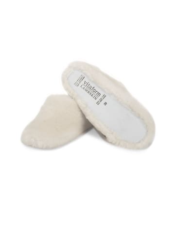 VITAFORM Lammfell Hausschuhe in offwhite