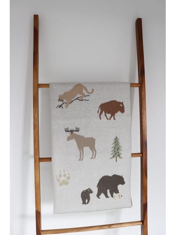 Kaiser Naturfellprodukte Babydecke Strick Jungle Safari natural combo