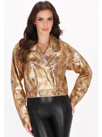 faina Women Jacket in multicolor beige snake