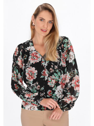 Usha Women Blouse in black multicolor