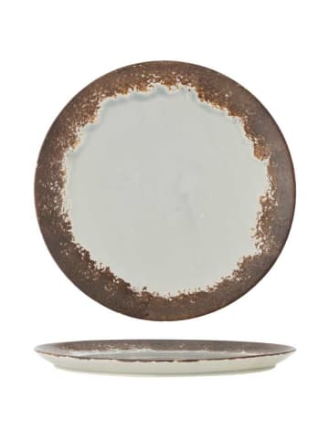 Bloomingville Essteller PAULA Hellgrau Braun 26 cm
