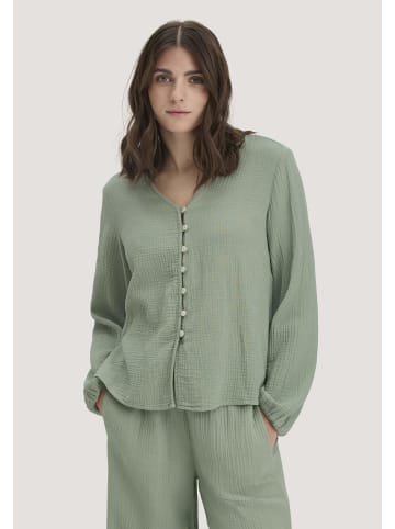 Hessnatur Hessnatur Bluse Relaxed aus reiner Bio-Baumwolle in mattgrün