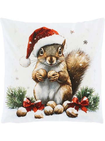 REDBEST Nicky-Velours Kissenhülle in rot-braun