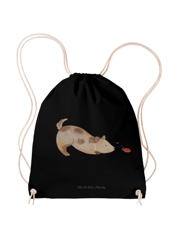 Mr. & Mrs. Panda Stoffbeutel Hund Marienkäfer ohne Spruch in Schwarz