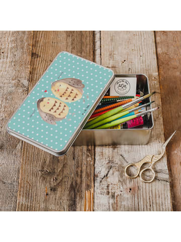 Mr. & Mrs. Panda Dose Eulen Liebe ohne Spruch in Türkis Pastell