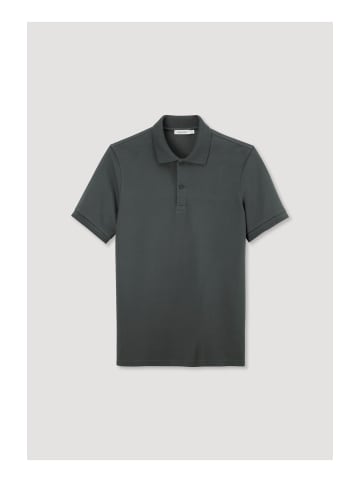Hessnatur Premium-Zwirn Poloshirt in dunkelgrün