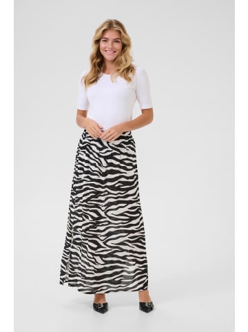 Kaffe Rock KAedita A-shape in Black/Chalk Animal Print