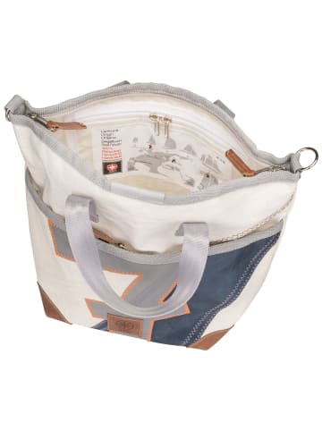 360 grad Handtasche Deern Mini in Weiß/Blau mit hellgrauer Zahl