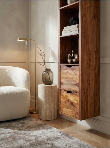 KADIMA DESIGN Wandregal mit Schubladen 35x150x30 cm Massivholz Hängeregal,