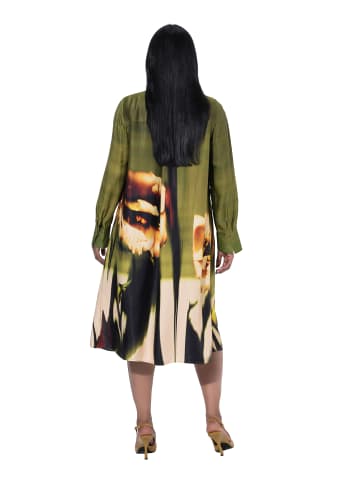Ulla Popken Midikleid in dunkel khaki