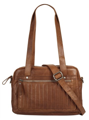 SPIKES & SPARROW Handtasche echt Leder in cognac