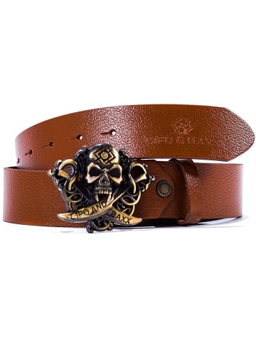 Cipo & Baxx Gürtel  95cm x 3,8 in Taba
