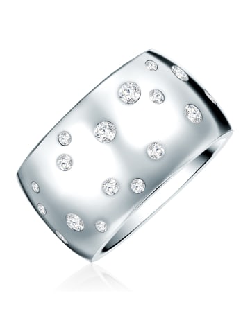 Rafaela Donata Ring Edelstahl verziert mit Kristallen von Swarovski® in silber