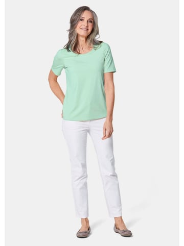 GOLDNER Kurzgröße:  Knitterarmes Shirt mit Elasthan in mintgrün