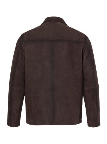 JP1880 Lederjacke in dunkelbraun