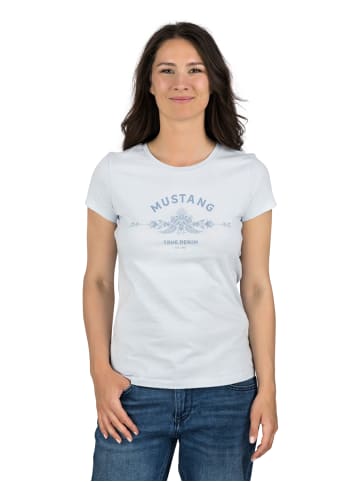 Mustang T-Shirt Alexia C Logo in Blau