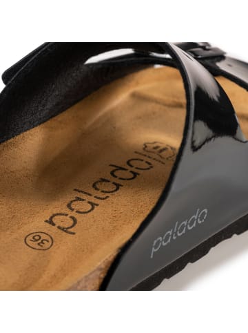 Palado Pantoletten in Basic Lack Schwarz