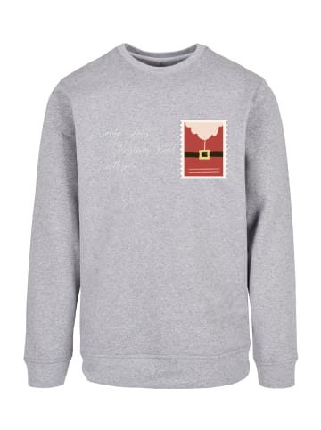 F4NT4STIC Sweatshirt Santa Letter Weihnachten in grau meliert