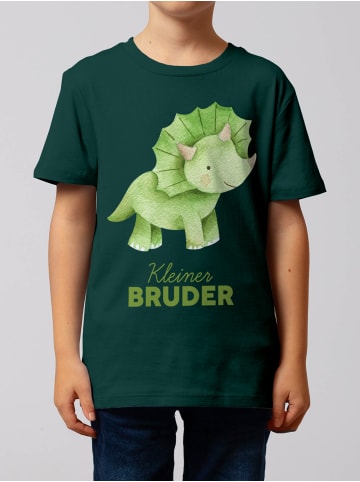 wat? Apparel T-Shirt Dinosaurier 01 Kleiner Bruder in Dunkelgrün
