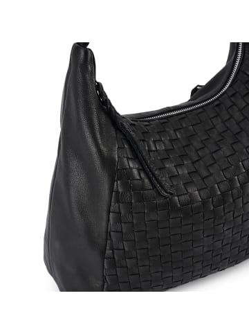 FREDs BRUDER Calm Weave Schultertasche Leder 38 cm black