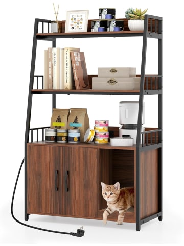 COSTWAY Katzenschrank mit Bücherregal in Andere