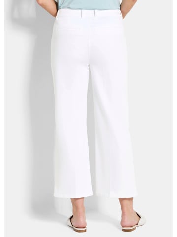 GOLDNER Weite 7/8-Jeans VERA mit Formbund in weiß