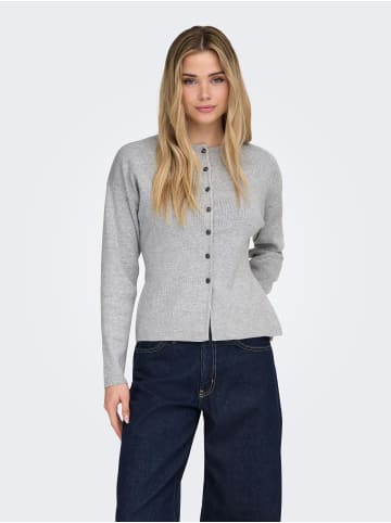 ONLY Strickjacke in Light Grey Melange