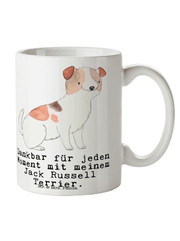 Mr. & Mrs. Panda Tasse Jack Russell Terrier Moment mit Spruch in Weiß