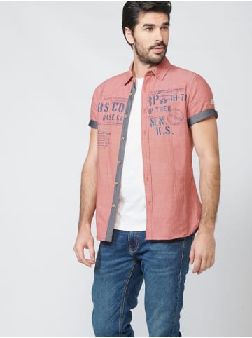 KOROSHI Kurzarmshirt in rot