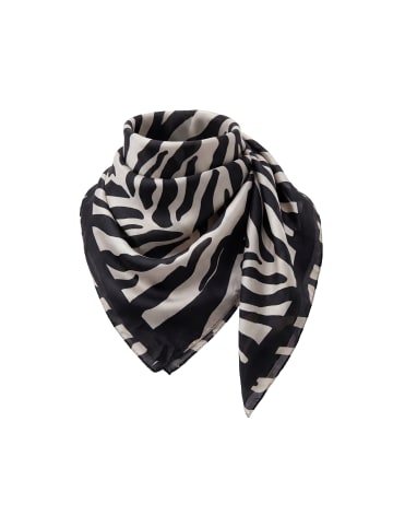 faina Women Feminine Scarf in Beige Black Zebra