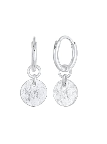 Elli Ohrringe 925 Sterling Silber Geo, Kreis, Plättchen in Silber