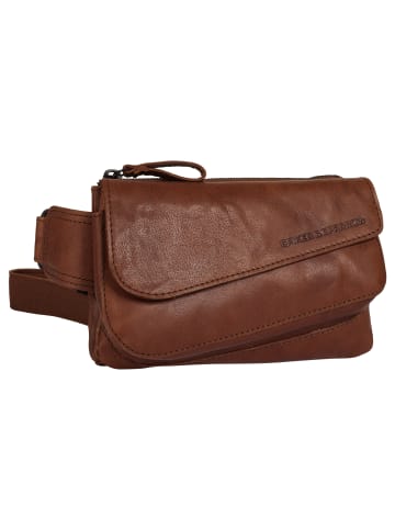 SPIKES & SPARROW Gürteltasche echt Leder in cognac