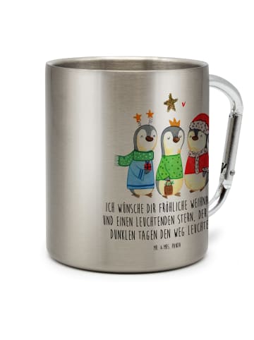Mr. & Mrs. Panda Tasse Winterzeit Heilige drei Könige mit Spruch in Silber