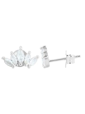 Damen Ohrringe – Ohrstecker aus 925 Silber mit Zirkonia in silber