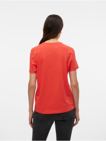 Vero Moda 2er Pack Basic T-Shirt VMPAULA in Schwarz-Rot